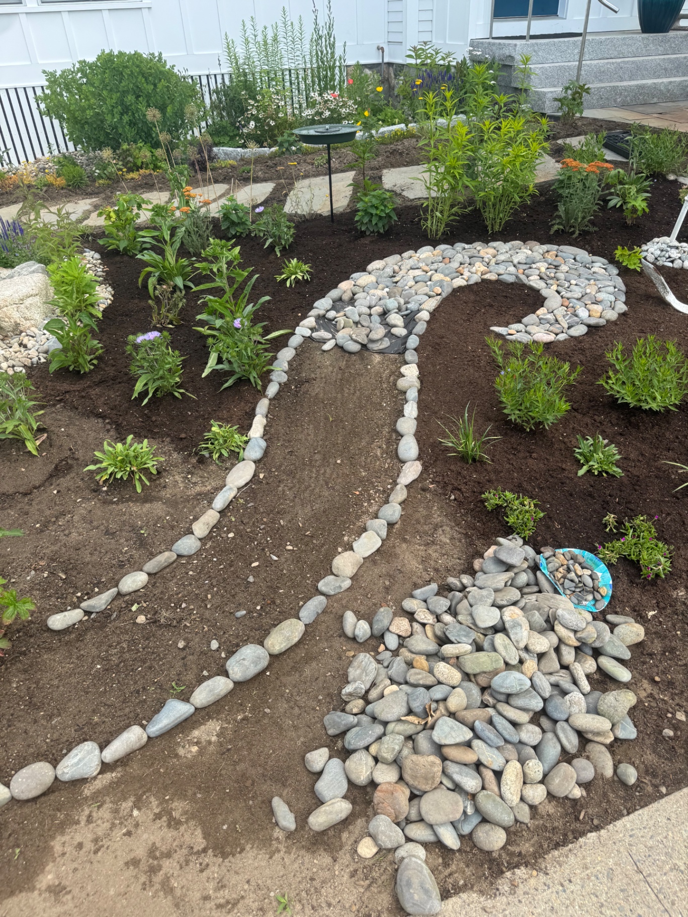 Landscape design and installation work by Apex Grounds & Lawn