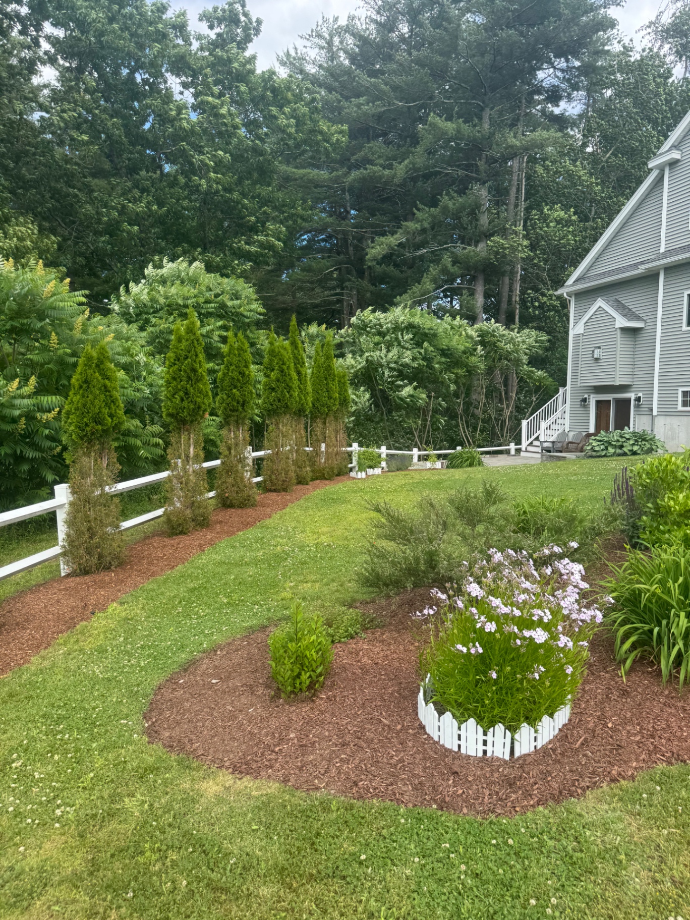 Landscape design and installation work by Apex Grounds & Lawn